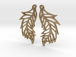 :Featherflight: Earrings in Polished Gold Steel