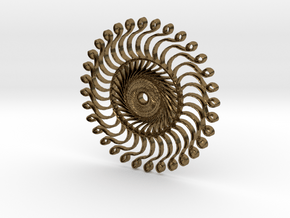 :Steampunk Kaleidoscope: Pendant in Natural Bronze