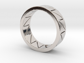 Visionary Crazy V Ring By Kris Kitchen  Ring Size  in Platinum