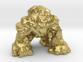 stone giant kaiju monster miniature for games rpg in Natural Brass