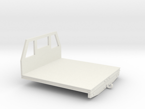 1/64th Utility type flatbed, 8' wide in White Natural Versatile Plastic