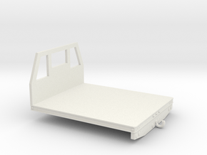 1/50th Utility type flatbed, 7' wide in White Natural Versatile Plastic