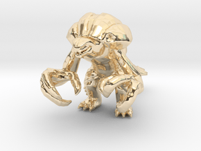 Orga kaiju monster miniature for games and rpg in 14k Gold Plated Brass