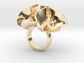 132 ring in 14k Gold Plated Brass