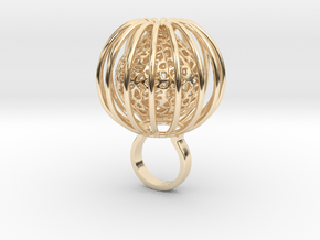 135_ring_-_3_var_STL in 14k Gold Plated Brass