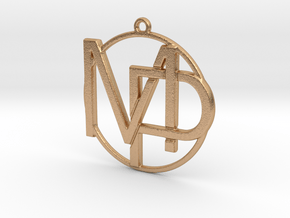 M&P Monogram Pendant in Natural Bronze