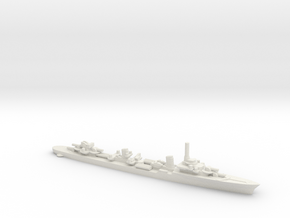French Le Fantasque-Class Destroyer in White Natural Versatile Plastic: 1:1200