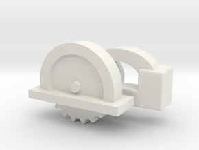 1:12 Scale Circular Saw in White Natural Versatile Plastic: 1:10