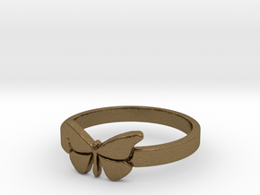 Butterfly (small) Ring Size 8 in Natural Bronze