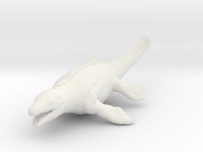 mosasaurus dinosaur 55mm miniature for games rpg in White Natural Versatile Plastic