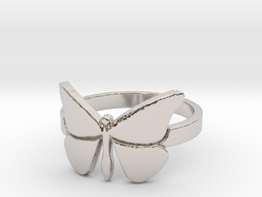 Butterfly (large) Ring Size 7 in Platinum