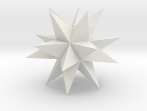 Spikey Stellation 3.2 in White Natural Versatile Plastic