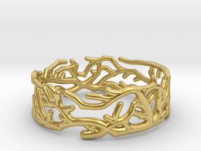 Ring - Rooted Collection in Polished Brass: 4.5 / 47.75