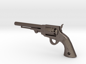 Ned Kelly Gang Outlaw Colt 1851 Revolver Keyring in Polished Bronzed Silver Steel