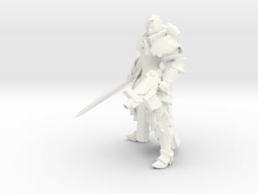 Sister of Battle with Sword in White Processed Versatile Plastic