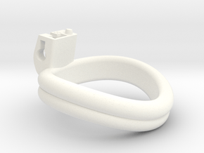 Cherry Keeper Ring - 51mm Double in White Processed Versatile Plastic
