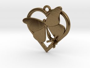 Heart Butterfly (Offset 4.28mm) in Natural Bronze