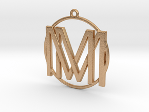 M&M Monogram Pendant in Natural Bronze