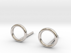 minimal stud earrings in Platinum