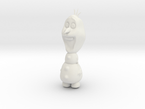 Happy Snowman in White Premium Versatile Plastic