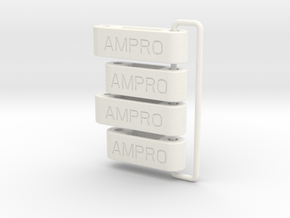 058002-02 Ampro ORV  H2 & H3 Front Arms, external  in White Processed Versatile Plastic