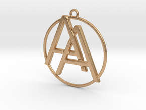 A&A Monogram Pendant in Natural Bronze
