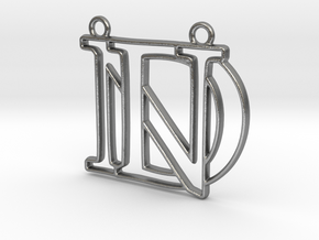 D&N Monogram Pendant in Natural Silver