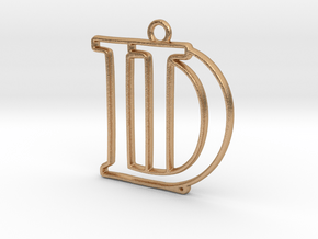 D&I Monogram Pendant in Natural Bronze