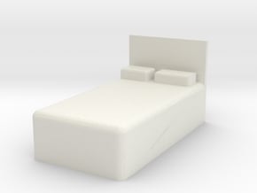 Twin Bed 1/48 in White Natural Versatile Plastic