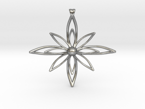 PETALIS Flower Petals design pendant in Natural Silver