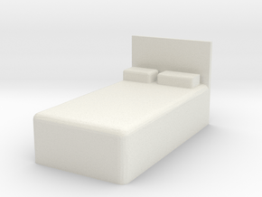 Twin Bed 1/24 in White Natural Versatile Plastic