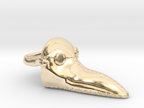 Plague doctor  mask in 14k Gold Plated Brass