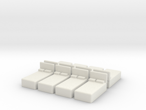 Twin Bed (x8) 1/200 in White Natural Versatile Plastic
