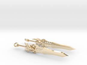 Blades of the Fallen Prince earrings in 14k Gold Plated Brass