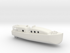 1/87 Scale 35 ft Motor Boat in White Natural Versatile Plastic