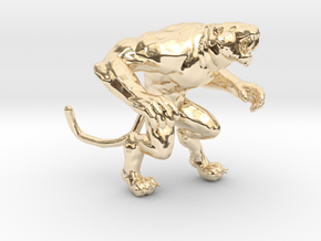 Primal Rage Slash Fang kaiju monster miniature gam in 14k Gold Plated Brass