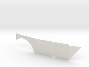 Right Side Panel (Type S) for Micro Shark in White Natural Versatile Plastic