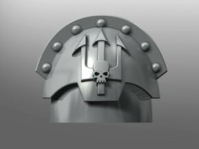 Honoris pattern shoulder pads: Emperor's Tridents in Smooth Fine Detail Plastic: Small