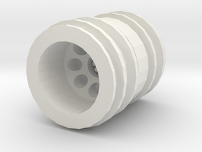 Wpl rc dually wheel for 1" tire in White Natural Versatile Plastic