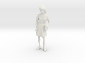 1/18 Girl in Skirt in White Natural Versatile Plastic