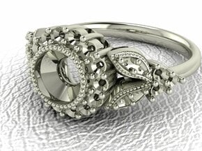 Grace vintage engagement ring NO STONES SUPPLIED in Fine Detail Polished Silver
