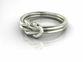 Knot dress ring NO STONES SUPPLIED in Fine Detail Polished Silver