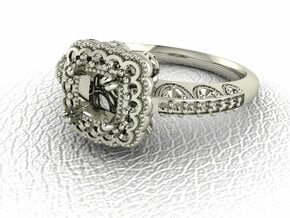 Grace collection 3 NO STONES SUPPLIED in 14k White Gold