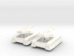 Erets Mk1 Battle Tank and Mk1a Siege Tank "Anvil" in White Processed Versatile Plastic