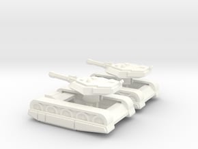 2x Erets Mk1 Battle Tank (one medevac) in White Processed Versatile Plastic