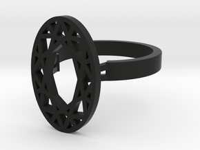 Oval Diamond ring 55mm in Black Natural Versatile Plastic