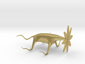  Crawling Monster Flower in Natural Brass: Extra Small