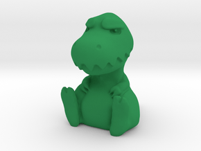 Grumpy T Rex in Green Processed Versatile Plastic