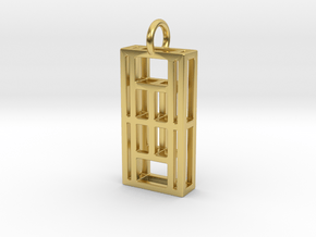 Centre Court Pendant in Polished Brass