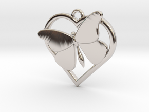 Heart Butterfly in Platinum